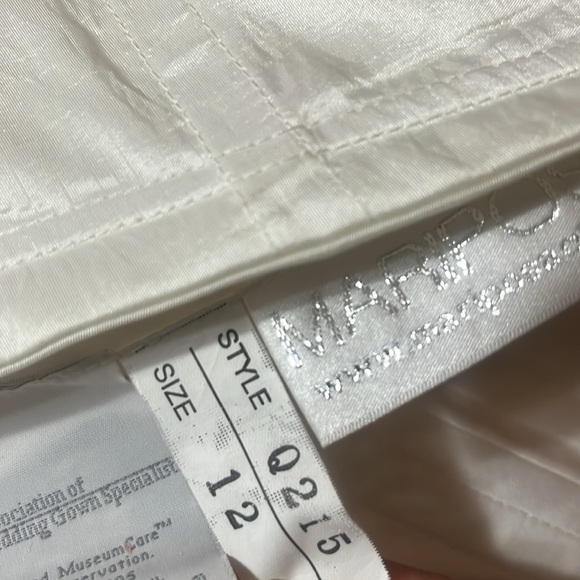 NWT Mariposa Moonlight Ruffle Tied Wedding Dress Cream Sz 12 Women - Picture 10 of 11